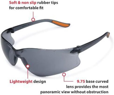 Safety Sunglasses Anti-Scratch, Anti-Fog and dust Eyewear, Polycarbonate Lens Filters 99.9% of UV Rays with No Slip Grips for Men Women Fishing Cycling Baseball Running Driving and Construction in Saudi Arabia