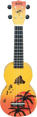 Mahalo Ukuleles Mahalo Designer Series Ukulele، اليد اليمنى، انفجار أرجواني، سوبرانو (MD1HA ppb) in Kuwait
