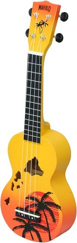 Mahalo Ukuleles Mahalo Designer Series Ukulele، اليد اليمنى، انفجار أرجواني، سوبرانو (MD1HA ppb) in Kuwait