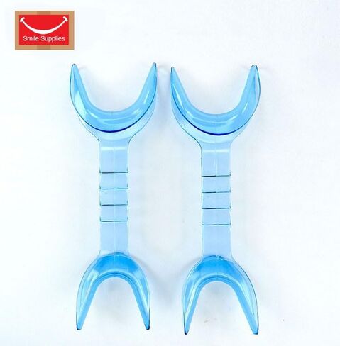 SmileSupplies 143 درجة مئوية ضام الخد مزدوج الجوانب كبير / متوسط ​​شفاف أزرق (عبوة من 10) in Kuwait