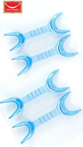 SmileSupplies 143ºC Double Sided Cheek Retractor Large/Medium Transparent Blue (Pack of 10) in Saudi Arabia