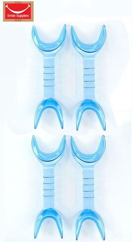 SmileSupplies 143ºC Double Sided Cheek Retractor Large/Medium Transparent Blue (Pack of 10) in Saudi Arabia