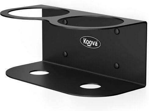 Koova All-Purpose Spray Bottle Holder | Easy Install Wall Mount - Hardware Included | Heavy-Duty Powder Coated Steel Storage Rack for Garage And Home | Craft Workspace Paint Bottle Organizer USA Made in Saudi Arabia