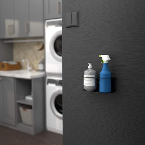 Koova All-Purpose Spray Bottle Holder | Easy Install Wall Mount - Hardware Included | Heavy-Duty Powder Coated Steel Storage Rack for Garage And Home | Craft Workspace Paint Bottle Organizer USA Made in Saudi Arabia