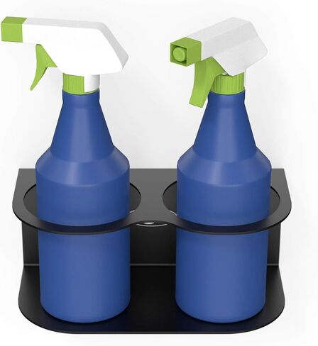 Koova All-Purpose Spray Bottle Holder | Easy Install Wall Mount - Hardware Included | Heavy-Duty Powder Coated Steel Storage Rack for Garage And Home | Craft Workspace Paint Bottle Organizer USA Made in Saudi Arabia