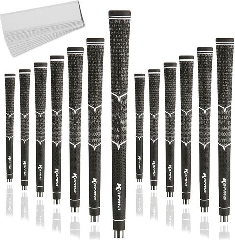 Karma V-Cord Golf Grips & Grip Kits, Men’s Standard Size Half Cord Replacement Golf Club Grips, Extra Traction, Comfort & Control in Saudi Arabia
