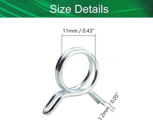 Yinpecly Double Wire Spring Hose Clamp 6mm(ID) Double Wire Fuel Line Silicone Hose Tube Spring Clips Silver Tone 50PCS in Saudi Arabia