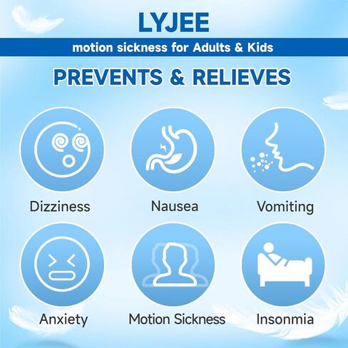 LYJEE Motion Sickness Bands for Adults and Kids Nausea Relief for Pregnant Women Seasickness Wristband for Cruise Ship Essentials in Saudi Arabia