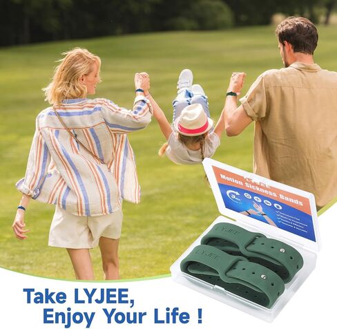 LYJEE Motion Sickness Bands for Adults and Kids Nausea Relief for Pregnant Women Seasickness Wristband for Cruise Ship Essentials in Saudi Arabia