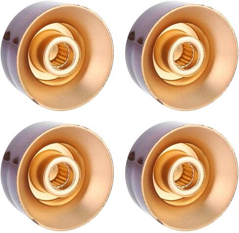 4 قطع من مقابض التحكم في الجيتار الكهربائي، قطع غيار مقبض بلاستيكي للجيتار (القهوة) in Kuwait