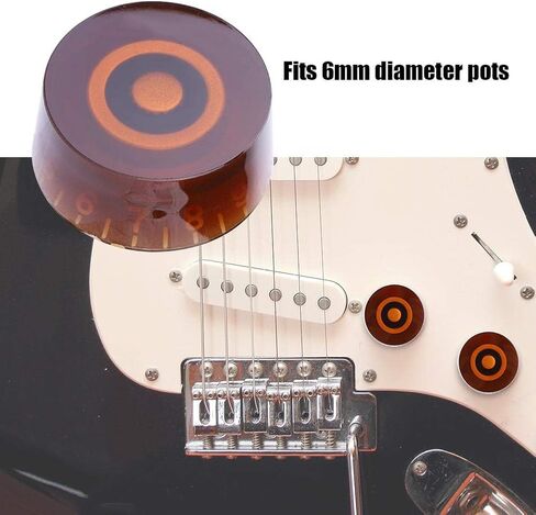 4 قطع من مقابض التحكم في الجيتار الكهربائي، قطع غيار مقبض بلاستيكي للجيتار (القهوة) in Kuwait