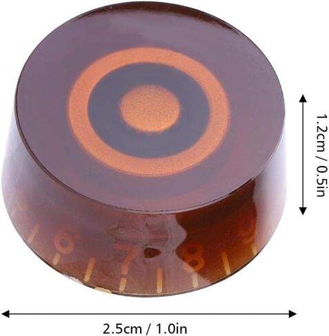 4 قطع من مقابض التحكم في الجيتار الكهربائي، قطع غيار مقبض بلاستيكي للجيتار (القهوة) in Kuwait