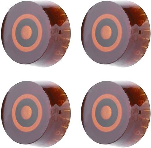 4 قطع من مقابض التحكم في الجيتار الكهربائي، قطع غيار مقبض بلاستيكي للجيتار (القهوة) in Kuwait