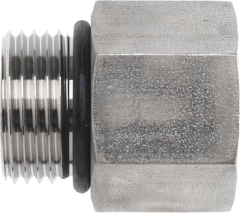 6410-20-06-O مخفض مستقيم من الفولاذ، 1-5/8"-12 SAE ORB × 9/16"-18 SAE ORB خيط، رئيس حلقة O ذكر × رئيس حلقة O أنثى in Saudi Arabia