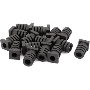 uxcell® 15 Pcs Rubber Strain Relief Cord Boot Guard Wire Cable Sleeve Hose 20mm x 6mm