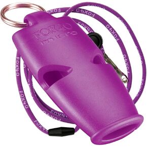 Fox 40 Micro Safety Whistle with Breakaway Lanyard, Purple