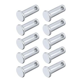 Clevis Pins (8mmx20mm) 20Pcs, Single Hole Flat Head Carbon Steel Fastener Pin - for Metal Devices, Furniture Installation, Industrial, DIY