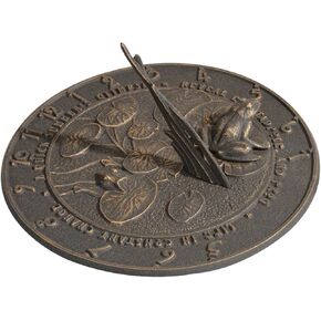 Whitehall Products Frog Sundial, Oil Rub Bronze