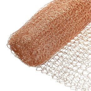 MECCANIXITY Copper Mesh Blocker Stopper Mesh Fill Fabric Mesh 40 x 4inch for Building Hole