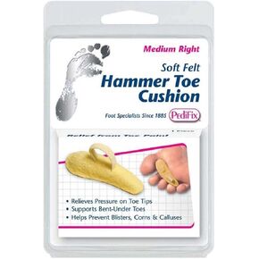 Hammer Toe Crests Buttress Pads, Right, Medium, Suede