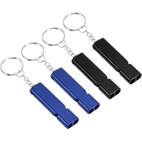 PATIKIL Emergency Whistle, Loud Sound Aluminum Keychain Whistles Outdoor Safety Survival Whistle for Camping Hiking