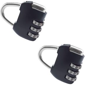 SDTC Tech 2-Pack Mini Antique Password Padlock Retro Vintage Style Handbag Shape Locks，Black