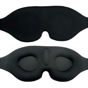 3D Sleep Mask for Side Sleepers, Complete Blackout, Contoured Cup, Adjustable Strap, Free Eye Movement, Eyelash Friendly Sleeping Eye Masks for Women Men, Best for Healthy Sleep, Travel, Meditation
