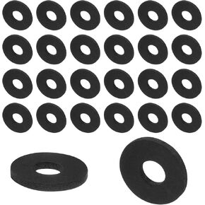 uxcell 30pcs Rubber Spacers 20mm OD, 6.2mm ID, 2mm Height Round Anti Vibration Spacer Rubber Bushing Grommets Thick Rubber Washers for Home Car Accessories