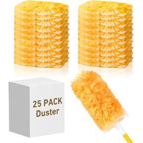 NONSTOP 360° Duster Kit for Swiffer Duster, 25 Pack & 1 Handle, Multi-Surface Duster Refills with 4X Microfibers.Efficient Duster Kit for Cleaning Pet hair, Home, Office Furniture, Screen and More