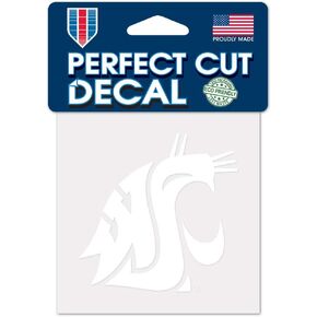 WinCraft NCAA Washington State Cougars Decal4x4 Perfect Cut White Decal, Team Colors, One Size