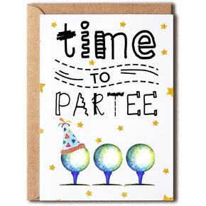 Time To Par Tee - Cute Golf Card - Birthday Card - Funny Anniversary Card - Card For Golf Lover - Gift For Golfer