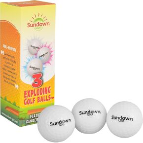 Exploding Golf Balls - Prank Golf Balls, Trick Golf Balls, Gender Reveal Golf Ball, Look Real - 3 Pack