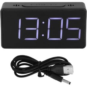 Mumusuki Digital Alarm Clock for Bedroom, Simple Electronic Clock LED Digital Bedside Alarm Clock with Snooze Function USB Charger for Student Home Use (Black) in Kuwait