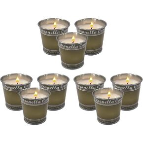 Enhanced Scents Outdoor Citronella Candles, 9 Pack, Red, Repel Scented Candles, Control, 100% Soy, for Patio, Outside, Outdoor Table Decor, Camping Accessories, Home Scented