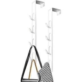 Over The Door Hook Hanger,Over The Door Hooks,Heavy Duty Door Hanger for Coats Robes Hats Clothes Towels, Hanging Towel Rack Organizer