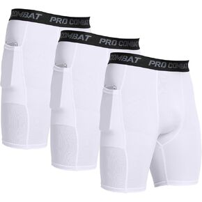 HYCOPROT Compression Shorts Men with Pocket Spandex Sports Tights Athletic Performance Baselayer Workout Running Underwear