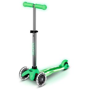 Micro Kickboard | Mini Deluxe Glow Plus LED Scooter | Adjustable Handlebar | Lean-to-Steer | Lightweight | Three-Wheeled | Kids Ages 2-5 yrs