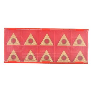 10Pcs TCMT16T304 Indexable Inserts Turning Inserts Triangular Tungsten Steel Lathe Turning Inserts for Lathe Turning Machine