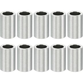 PATIKIL M4 Stainless Steel Spacers, 10 Pcs Metal Spacer Stainless Steel 4.1mm ID x 6mm OD X3mm L Stainless Steel Spacers Screw Standoff Round for 5/32inch or M4 Screw Bolts