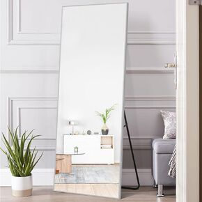 Natsukage 64"x21" Full Length Mirror Full Body Mirror Wall Mirror Full Length Standing Mirror Large Floor Mirror Standing Hanging or Leaning Against Wall Aluminum Alloy Frame(Silver) in Saudi Arabia