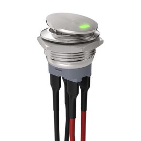 APIELE 22mm Metal Stainless Steel Toggle Switch IP65 Waterproof Switch with Square Round LED 12VDC 2NO pin (Blue)