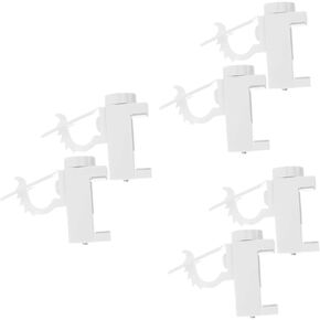 Artibetter 4 Pcs Closet Clip-on Rod Bracket Curtain Rod Hangers No No Brackets for Curtain Rods Curtain Rod Holders