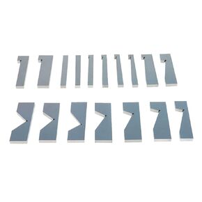 17Pcs Angle Plates Block Set Ground Angle Block 1/4 to 45 Degree Set Machinist Tool Machinist Angle Gauge Block Set