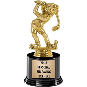 Crown Awards Golf Trophies with Custom Engraving, 7.25" Personalized Male Funny Golf Trophy On Deluxe Round Base Prime