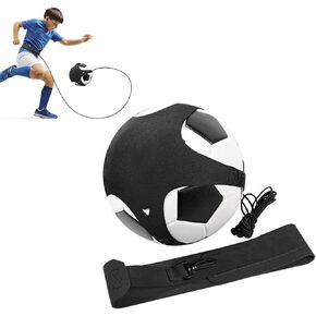 Soccer Ball Practice Kicker, Adjustable Football Kick Trainer Aids Hands-Free, Solo Soccer Trainer Exercise Skills Practice Equipment for 8-12 Teenager Adult Football Volleyball Rugby Training in Saudi Arabia