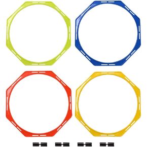 BESPORTBLE 4Pcs Agility Training Equipment, Football Training Circle Adult Soccer Ball Basketball Outdoor Trains for Adults Sports Agility Football Training Ring Ladder Footwork, Multi-Function Agilit
