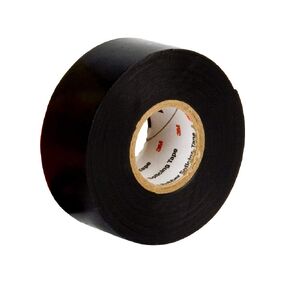 3M Scotch Linerless Electrical Splicing Tape 130C for Wires and Cables, 3/4 in x 30 ft, Rubber Backing, Self Fusing, UV Resistance, Highly Conformable, Moisture Seal, Black, 1 Roll