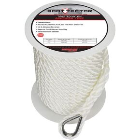 Extreme Max BoatTector Premium Twisted Nylon Anchor Line with Thimble