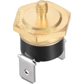uxcell KSD301 Thermostat, Temperature Control Switch 70°C Copper M4 Normally Closed N.C 10A