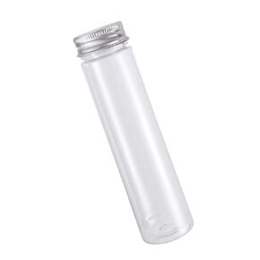 2pcs Flat Bottom Containers Test Tube Candy Glass Containers Lotion Bottle Test Tubes Test Tube Containers Clear Container with Lid Test Tube Rack with Cover Vial Travel